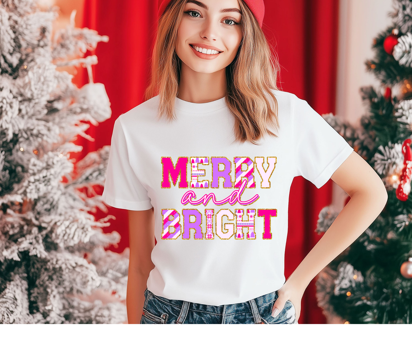 Christmas Merry And Bright - Adult DTF Print Transfer