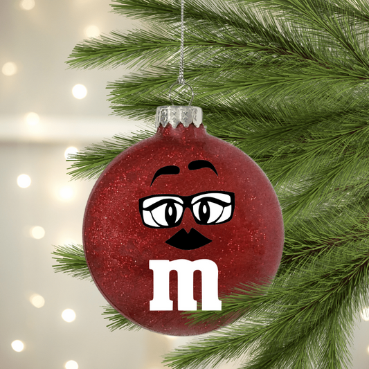 Glasses Chocolate Candy UV DTF Christmas Ornament Decal