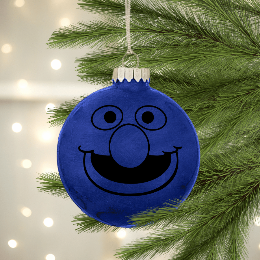 Grover UV DTF Christmas Ornament Decal – Southern Gem Creations