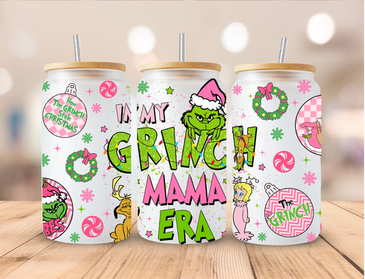 Christmas Pink Mean Green Mama Era - 16 oz / 20 oz Libby UV DTF Wrap