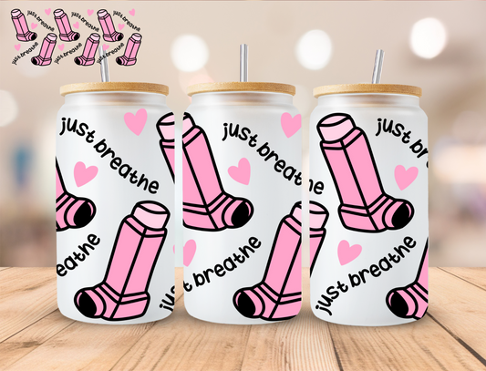 Inhaler Just Breath - 16 oz / 20 oz Libby UV DTF Wrap