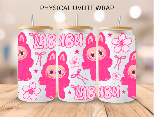 Pink Bubu - 16 oz / 20 oz Libby UV DTF Wrap