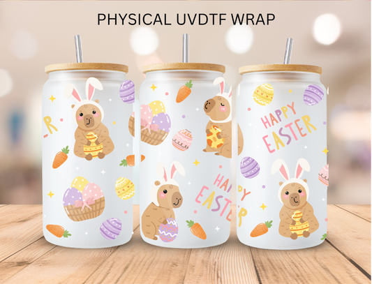 Happy Easter Capybara - 16 oz / 20 oz Libby UV DTF