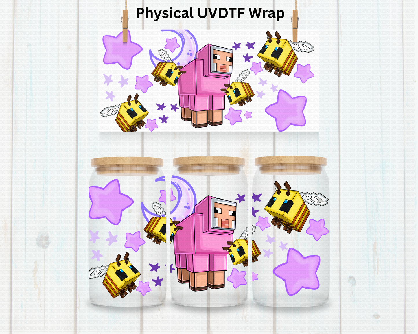 Mine Sheep (Purple) - 16 oz / 20 oz Libby UV DTF