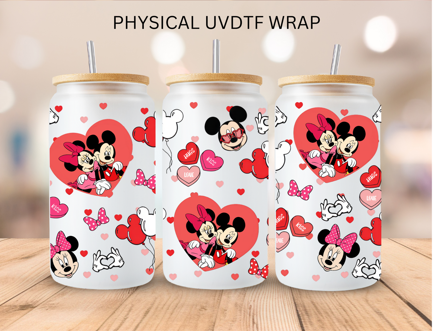 Valentines Mouse Love Ver 3 - 16 oz / 20 oz Libby UV DTF Wrap