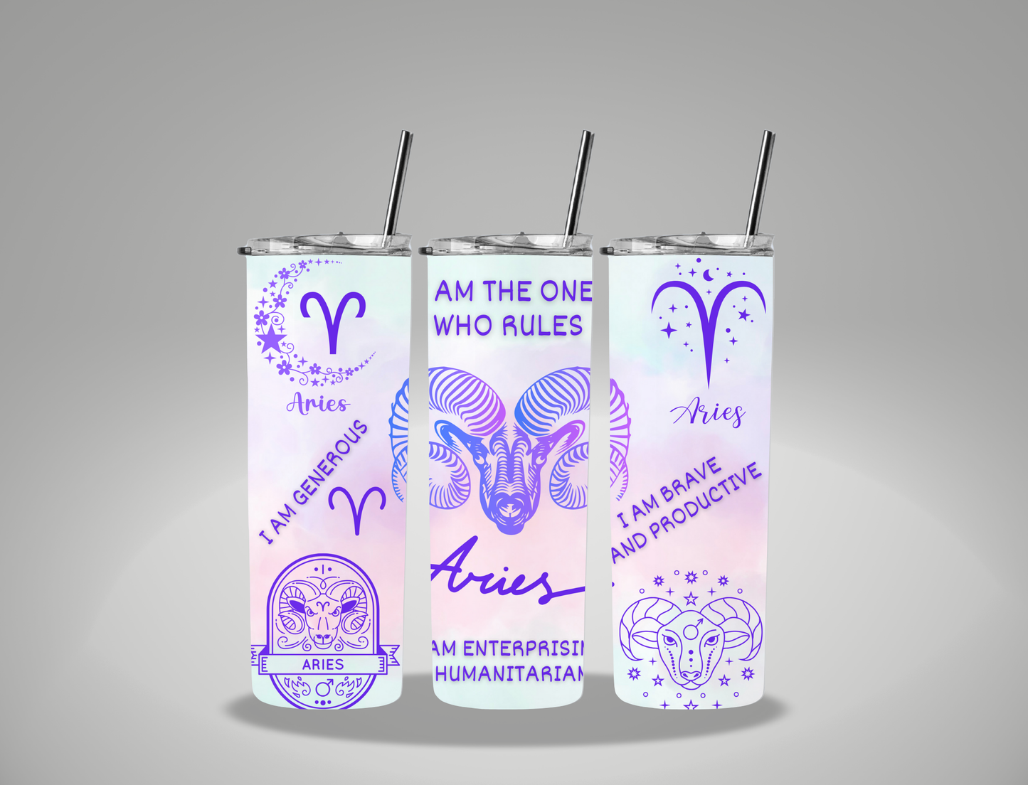 Aries (2) - 20oz Skinny Tumbler / 25 Oz Glass Tumbler Wrap EXCLUSIVE