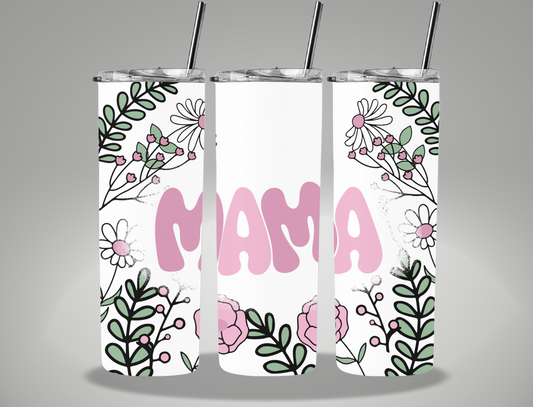 Mother's Day Floral Mama - 20oz Skinny Tumbler Wrap