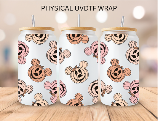 Fall Mouse Pumpkins - 16 oz / 20 oz Libby UV DTF Wrap