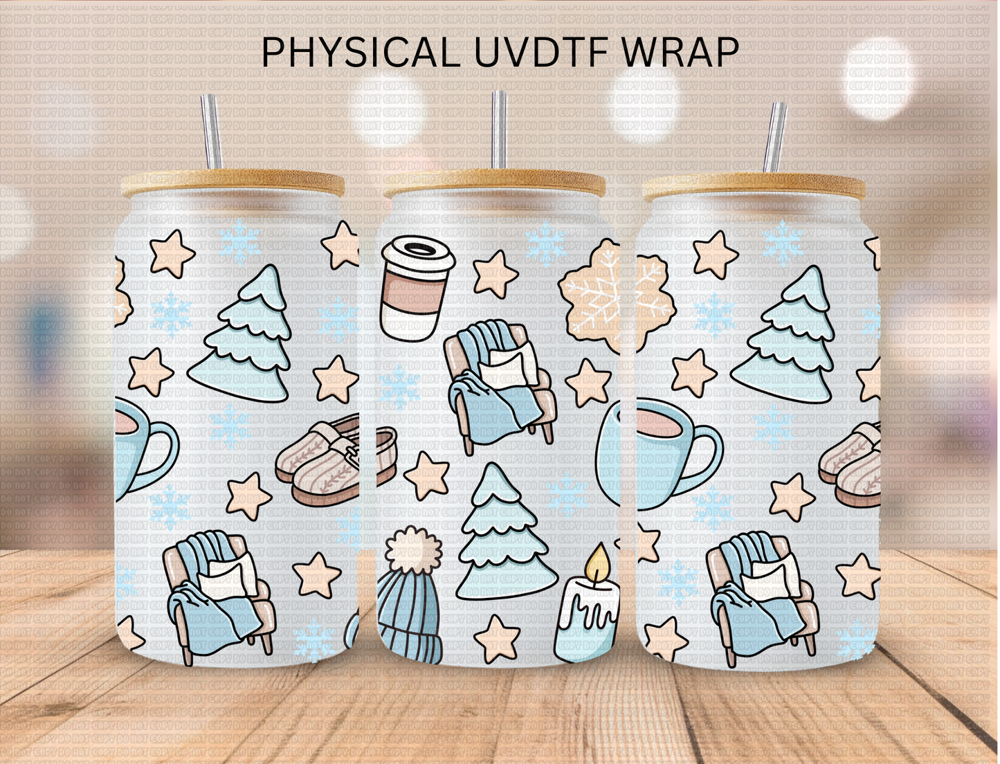 Christmas Aesthetic - 16 oz / 20 oz Libby UV DTF Wrap