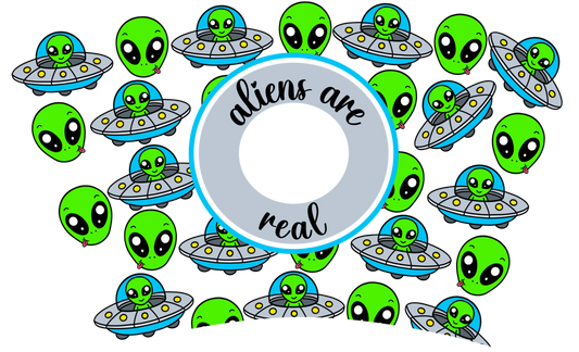 Aliens - 24 Oz Cold Cup HOLE UV DTF Wrap