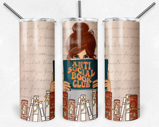 Anti Social Book Club - Sublimation 20 oz tumbler