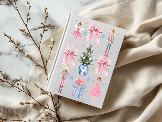 Soft Toned Christmas Nutcracker - A5 Notebook UV DTF Wrap