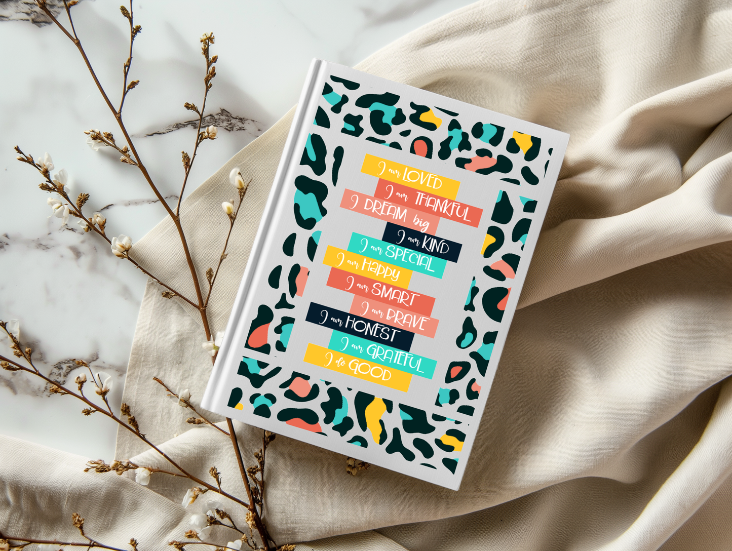 Polka Dot Affirmations - A5 Notebook UV DTF Wrap