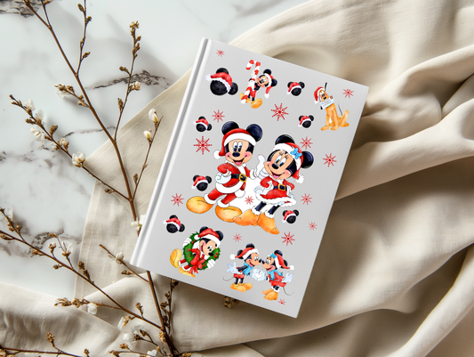 Christmas Mouse Couple - A5 Notebook UV DTF Wrap