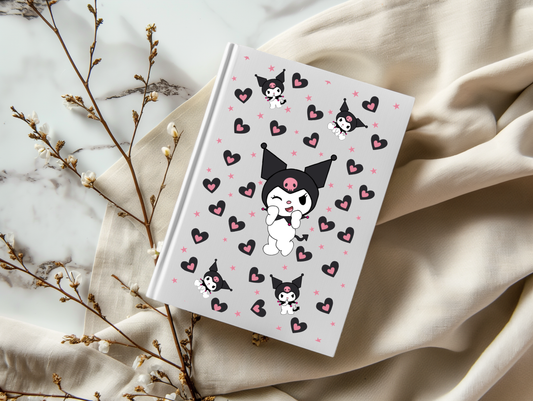 Kuromi With Hearts - A5 Notebook UV DTF Wrap