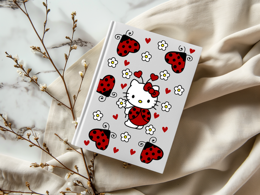 Ladybug Kitty - A5 Notebook UV DTF Wrap