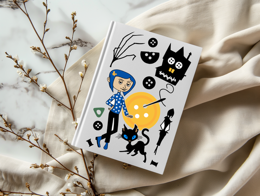 Button Girl Coraline - A5 Notebook UV DTF Wrap
