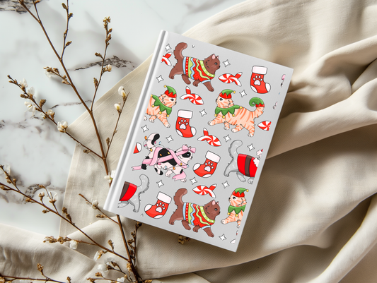 Christmas Kitty - A5 Notebook UV DTF Wrap