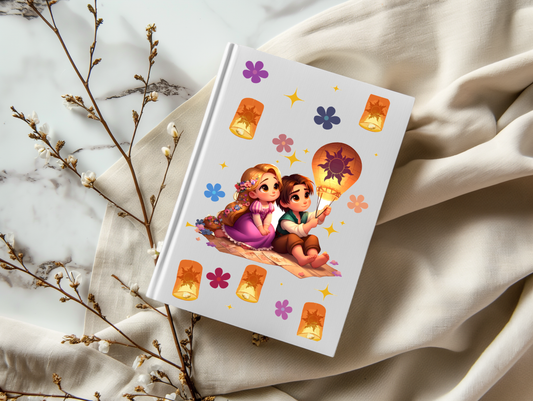 Rapunzel Lighted Balloons - A5 Notebook UV DTF Wrap