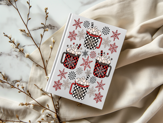 Christmas Snowflake Coffee Or Hot Cocoa - A5 Notebook UV DTF Wrap