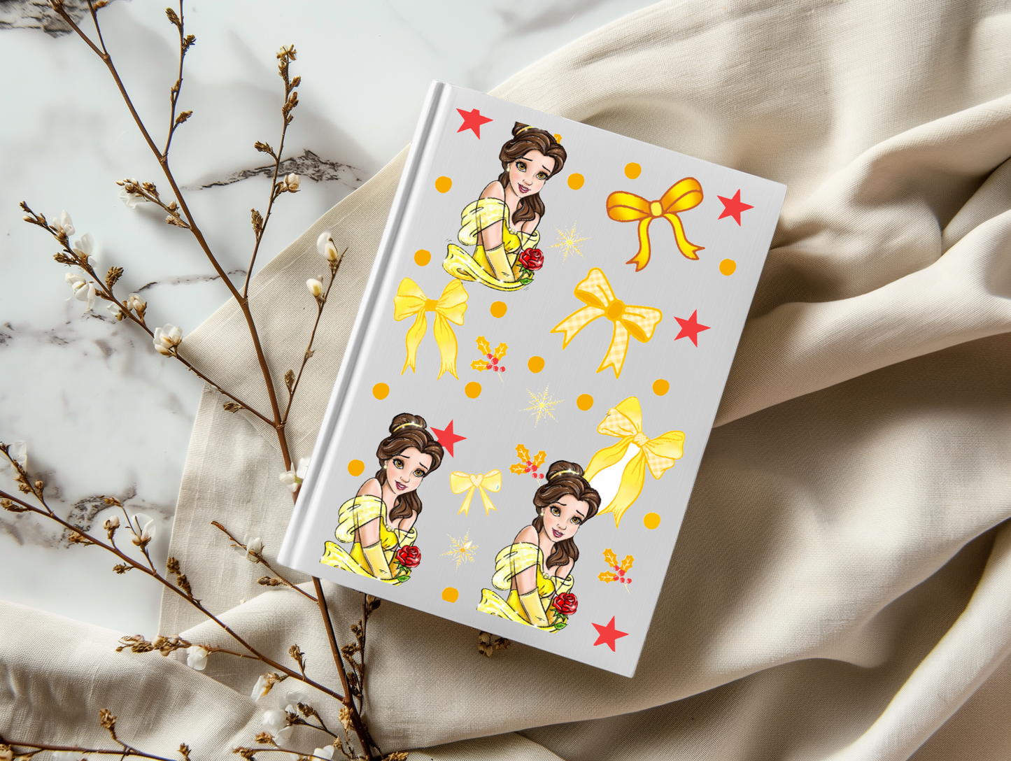 Rose Princess Coquette Bow - A5 Notebook UV DTF Wrap