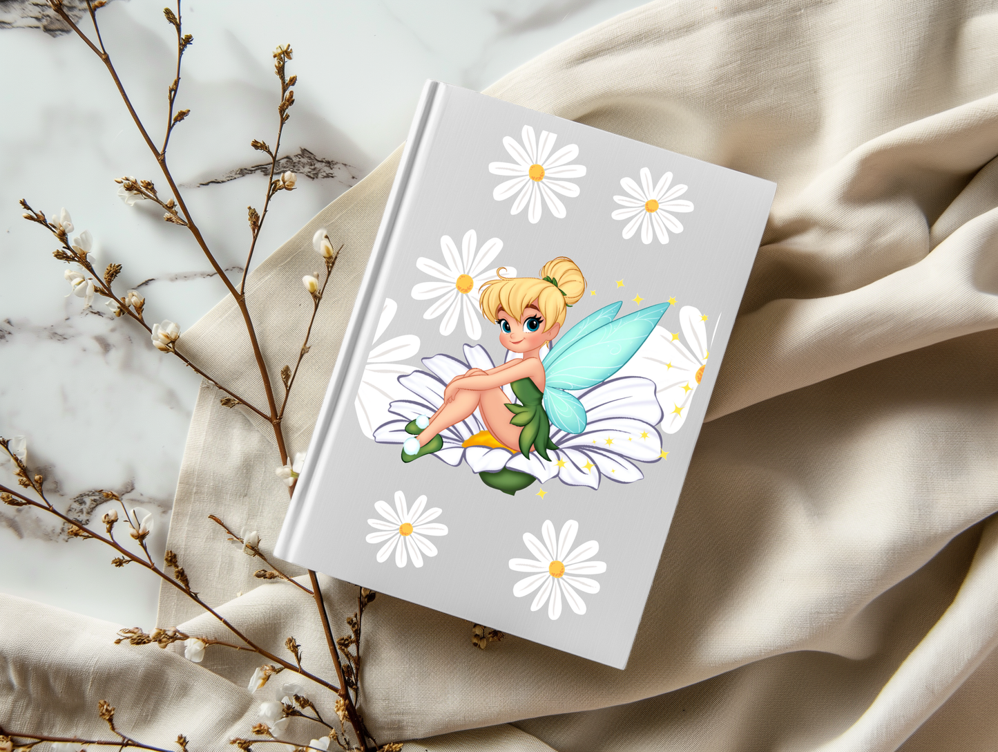 Floral Tinker Fairy - A5 Notebook UV DTF Wrap