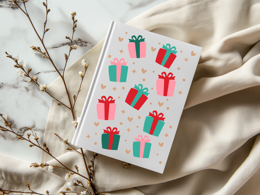 Christmas Multi Colored Presents - A5 Notebook UV DTF Wrap