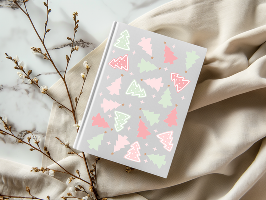 Christmas Pastel Trees - A5 Notebook UV DTF Wrap