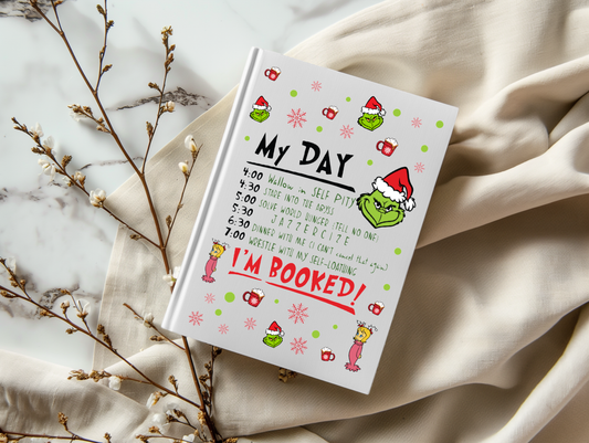 Christmas My Day Mean Green - A5 Notebook UV DTF Wrap