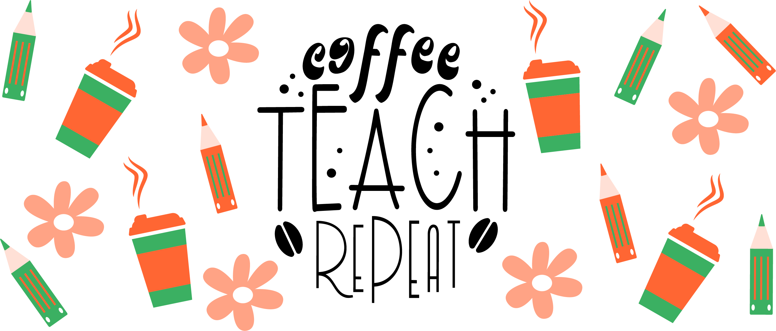 Coffee Teach Repeat - 16 oz Libby Vinyl Wrap – Southern Gem Creations