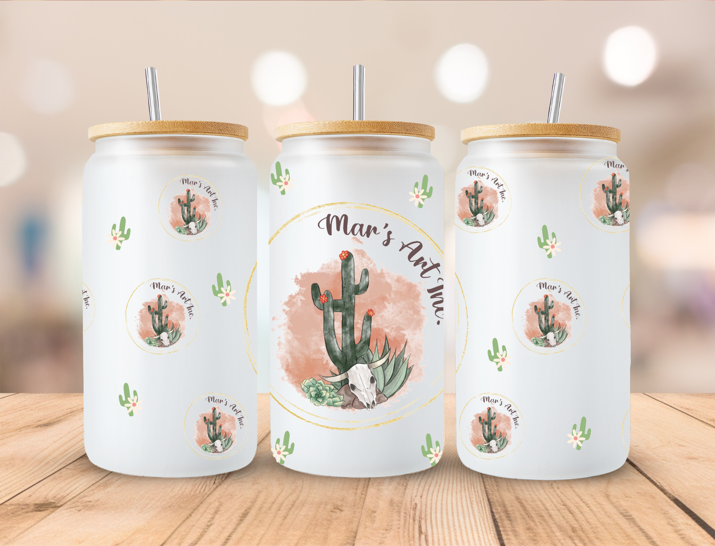 Custom Marleny Morera - 16 oz Libby UV DTF Wrap