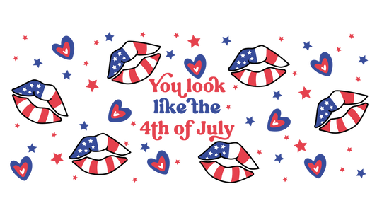 You Look Like The Fourth Of July Lips - 16 oz Libby Vinyl Wrap