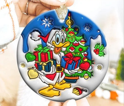 Cartoon Inflated Christmas Ornament Bundle 2.8 Inch - Ornament UVDTF Decal