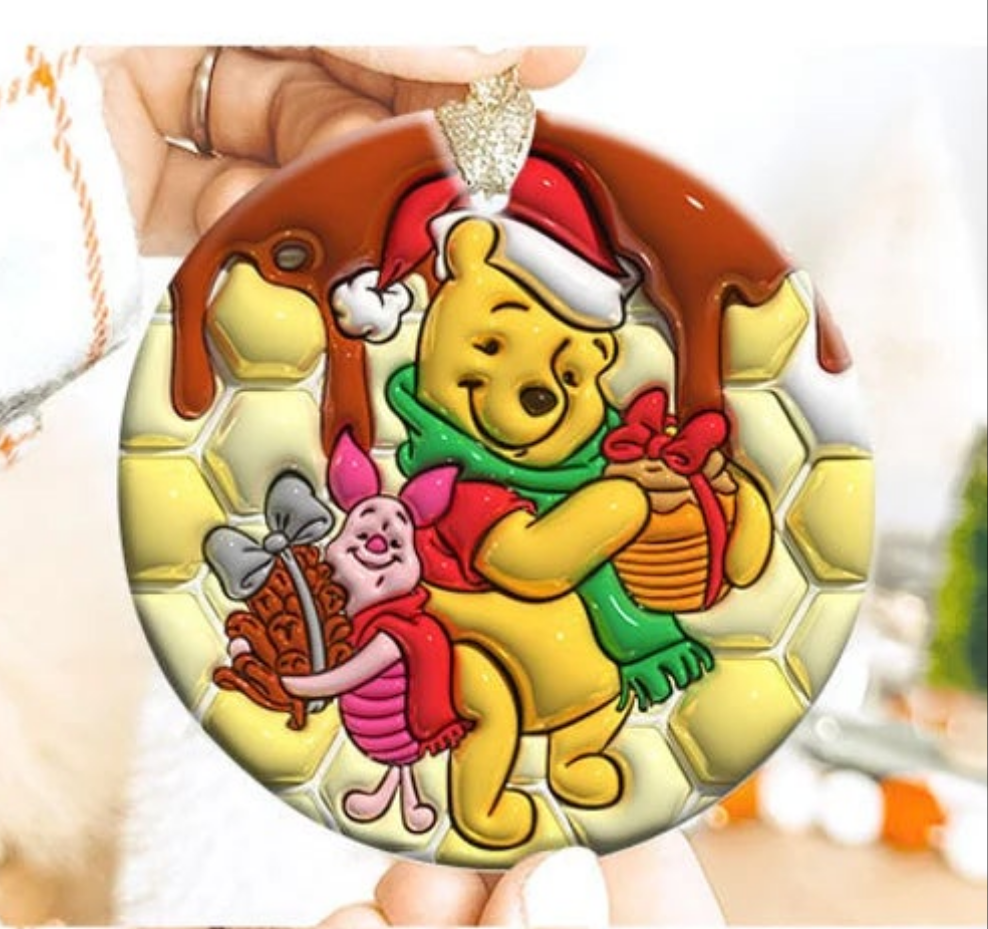 Cartoon Inflated Christmas Ornament Bundle 2.8 Inch - Ornament UVDTF Decal