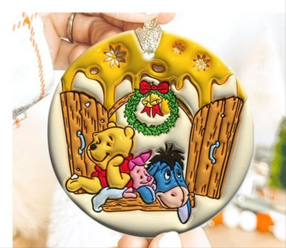 Cartoon Inflated Christmas Ornament Bundle 2.8 Inch - Ornament UVDTF Decal