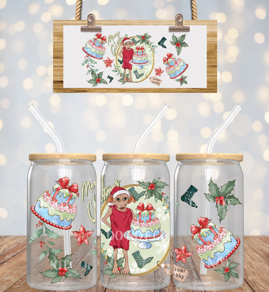 Doby Merry Christmas Cake Wizard - 16 oz / 20 oz Libby UV DTF Wrap