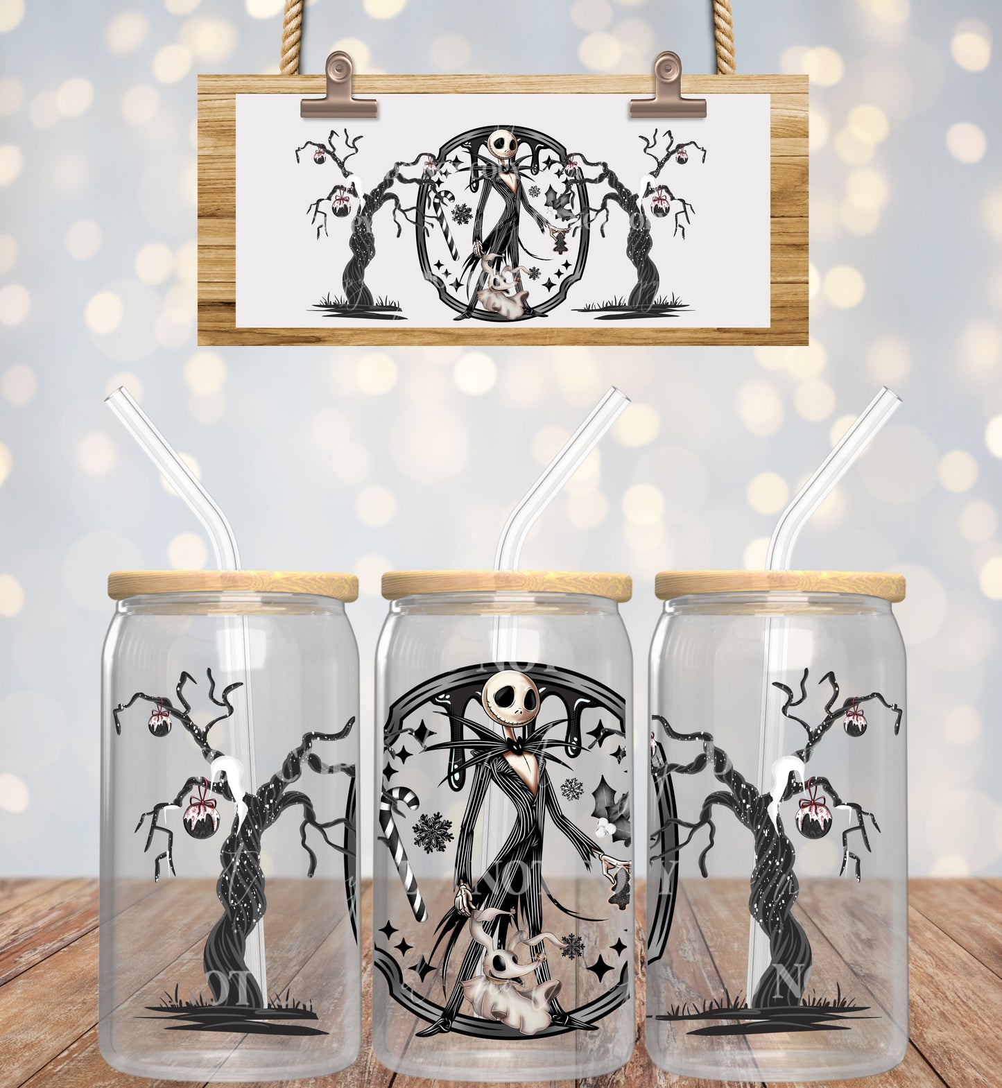 Jak Spooky Trees - 16 oz / 20 oz Libby UV DTF Wrap