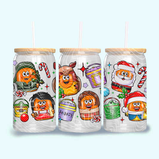 90's Nugget Friends Christmas - 16 oz / 20 oz Libby UV DTF Wrap