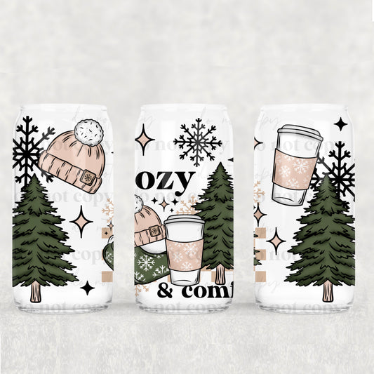 Winter Cozy And Comfy - 16 oz / 20 oz Libby UV DTF Wrap