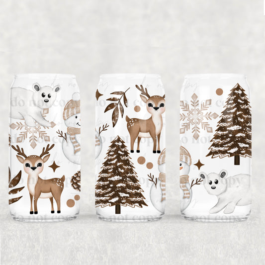 Magic of Christmas Reindeer - 16 oz / 20 oz Libby UV DTF Wrap