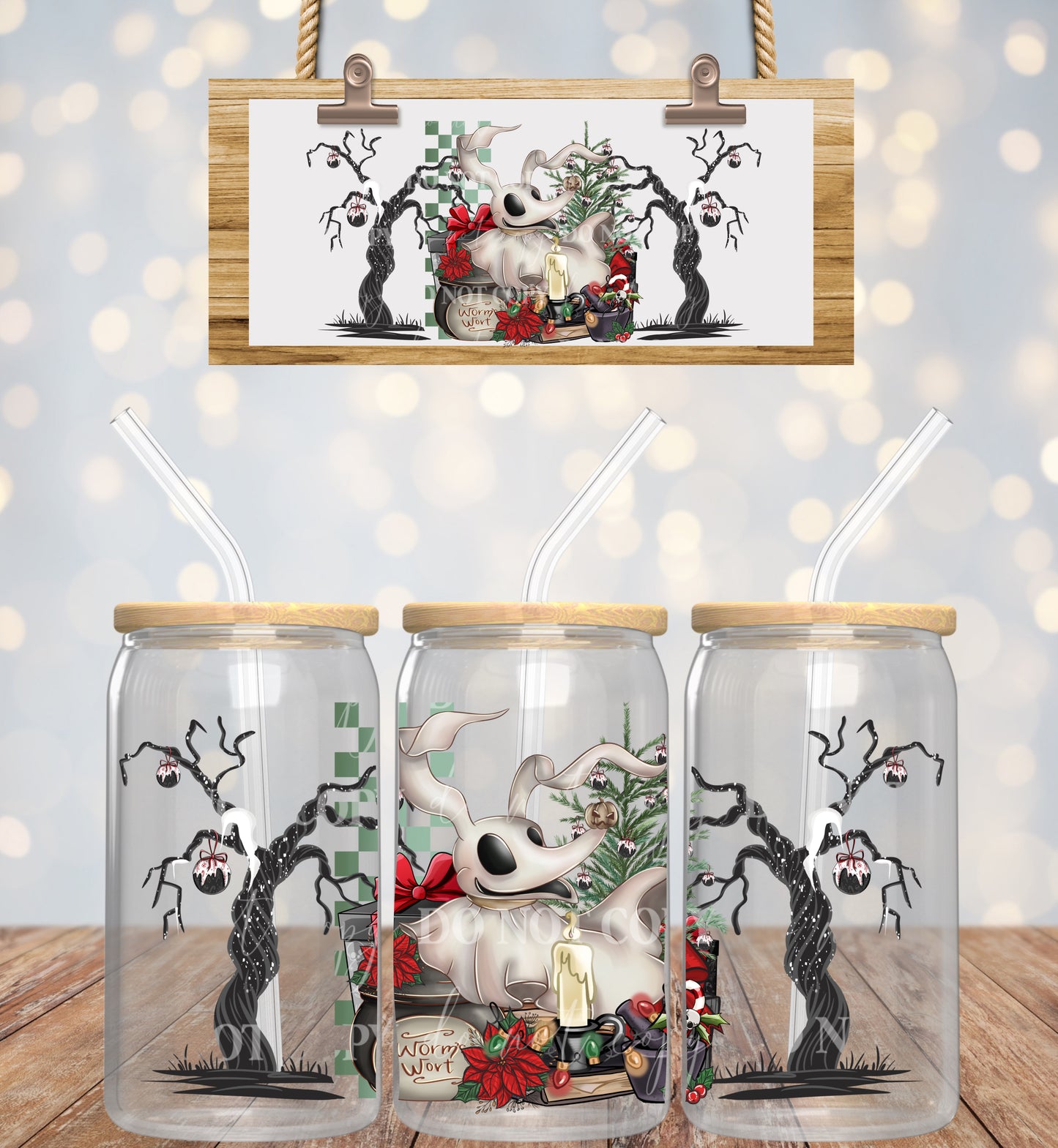 Christmas Zero - 16 oz / 20 oz Libby UV DTF Wrap