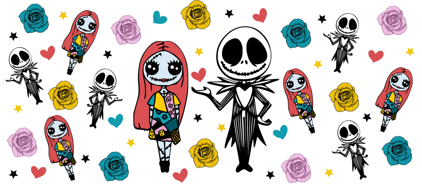 Skeleton Couple - 16 oz Libby Vinyl Wrap RTS