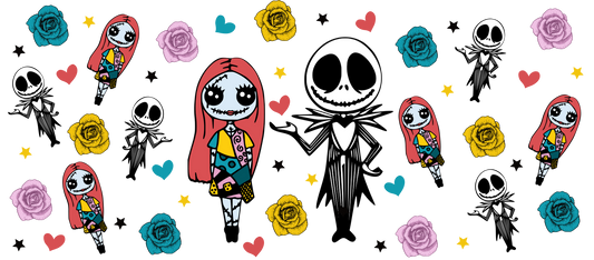 Skeleton Couple - 16 oz Libby Vinyl Wrap RTS