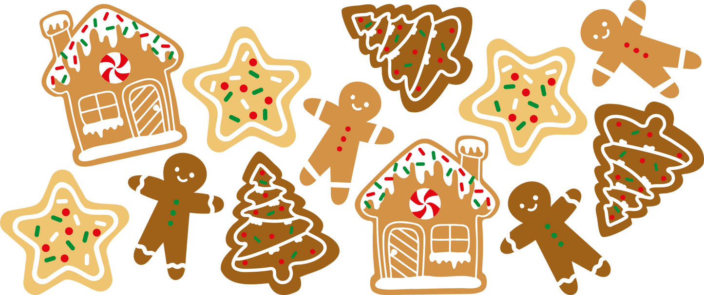 Gingerbread Christmas Cookies - 16 oz Libby Vinyl Wrap