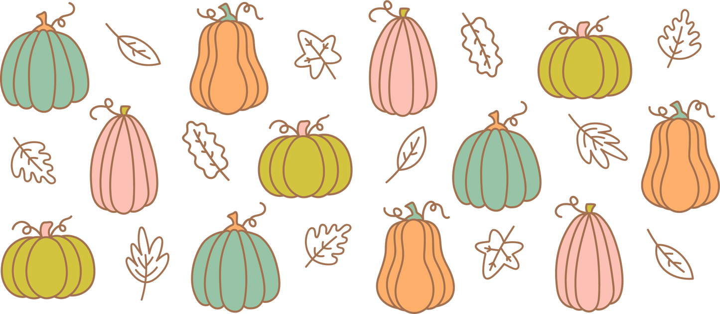 Fall Pumpkins  - 16 oz Libby Vinyl Wrap