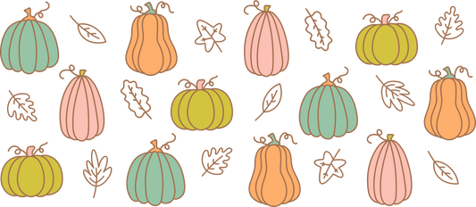 Fall Pumpkins  - 16 oz Libby Vinyl Wrap