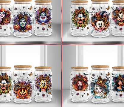 Halloween Leopard Bow Character Collection - 16 oz / 20 oz Libby UV DTF Wrap