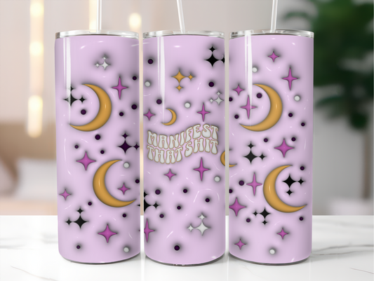 Manifest Moon and Stars - Sublimation 20 oz tumbler