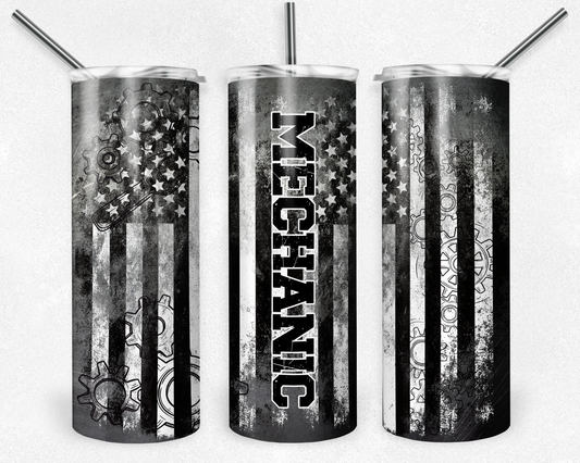 Gray Mechanic - Sublimation 20 oz tumbler