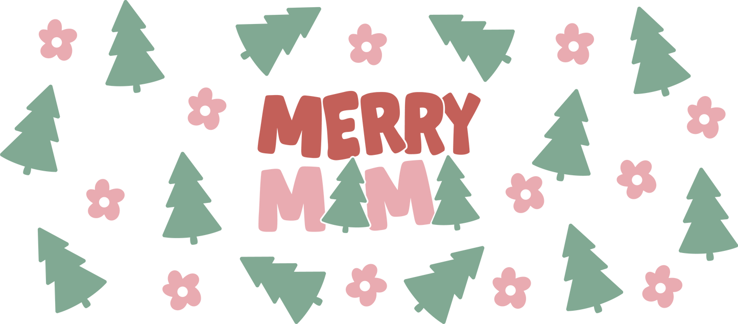 Christmas Merry Mama  - 16 oz Libby Vinyl Wrap